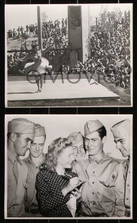 8w643 HOLLYWOOD VICTORY COMMITTEE 8 8x10 stills 1944 Donald O'Connor, stars performing with troops!