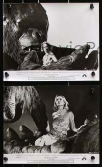 8w313 KING KONG 18 8x10 stills 1976 Bridges, sexy Jessica Lange & BIG Ape, Berkey art!