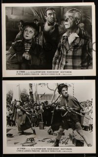 8w536 LA STRADA 10 8x10 stills 1956 strongman Anthony Quinn with clowns Masina & Silvani, Fellini