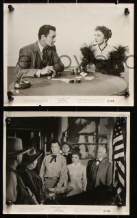 8w941 TEXAS LADY 3 8x10 stills 1955 Claudette Colbert, Barry Sullivan, poker gambling images!