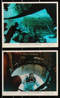8w097 WORLD WITHOUT SUN 8 color 8x10 stills 1965 Le Monde sans Soleil, Cousteau's oceanauts!