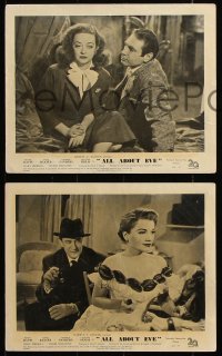 8w899 ALL ABOUT EVE 3 English FOH LCs 1950 Bette Davis, Baxter, Merrill, Holm & Sanders, rare!