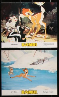 8w038 BAMBI 8 color English FOH LCs R1985 Disney cartoon deer classic, Thumper & Flower, great images!