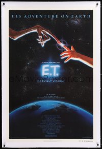 8x080 E.T. THE EXTRA TERRESTRIAL linen 1sh 1983 Steven Spielberg, Alvin art, continuous release!