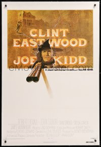 8x122 JOE KIDD linen int'l 1sh 1972 art of Clint Eastwood with shotgun, written by Elmore Leonard!