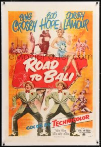 8x178 ROAD TO BALI linen 1sh 1952 Bing Crosby, Bob Hope & sexy Dorothy Lamour in Indonesia!