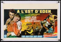 8y101 EAST OF EDEN linen Belgian 1955 first James Dean, John Steinbeck, directed by Elia Kazan!