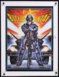8y140 ADVENTURES OF BUCKAROO BANZAI linen French 15x21 1986 Peter Weller science fiction thriller!