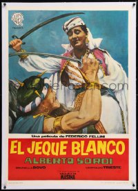 8y150 WHITE SHEIK linen Spanish 1965 Federico Fellini's Lo Sceicco Bianco, Emerio art of Sordi!