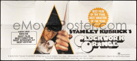 8z001 CLOCKWORK ORANGE 24sh 1972 Kubrick classic, Castle art of McDowell, X rating, ultra rare!