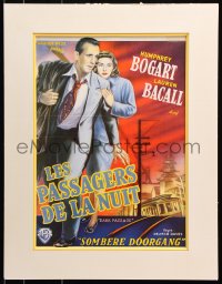 8z004 DARK PASSAGE matted Belgian 1947 different art of Humphrey Bogart & Lauren Bacall, ultra rare!