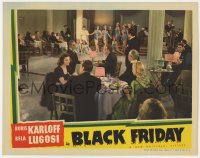 8z184 BLACK FRIDAY LC 1940 mad scientist Boris Karloff in crowded nightclub by sexy dancers!