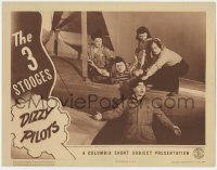 8z118 DIZZY PILOTS LC 1943 Three Stooges with Curly as The Wrong Brothers in airplane, rare!