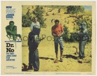 8z198 DR. NO LC #1 1963 Ursula Andress watches Sean Connery as James Bond held at gunpoint!