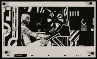 9a075 TRON Kodalith animation cel 1982 cool art of Jeff Bridges in a computer, Disney sci-fi, rare!