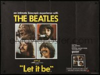 9a101 LET IT BE British quad 1970 Beatles, Lennon, McCartney, Ringo Starr, Harrison, ultra-rare!