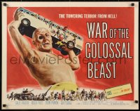 9a049 WAR OF THE COLOSSAL BEAST 1/2sh 1958 Albert Kallis art of the towering terror from Hell!