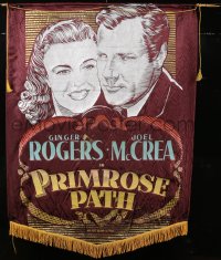 9a008 PRIMROSE PATH 39x52 silk banner 1940 great art of Joel McCrea & Ginger Rogers, ultra rare!