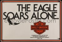 9a071 HARLEY-DAVIDSON 23x34 advertising poster 1981 American motorcycles, the eagle soars alone!