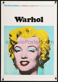 9a020 TATE GALLERY WARHOL 20x30 English museum art exhibition 1971 Andy art of Marilyn Monroe!