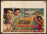 9b228 BACK FROM ETERNITY Belgian 1956 art of sexy Anita Ekberg, Robert Ryan, Rod Steiger!