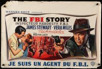 9b258 FBI STORY Belgian 1959 great art of detective Jimmy Stewart & Vera Miles!