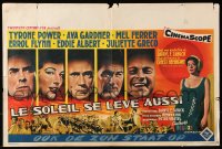 9b318 SUN ALSO RISES Belgian 1957 Tyrone Power Ava Gardner, Mel Ferrer, Errol Flynn, different