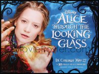 9b183 ALICE THROUGH THE LOOKING GLASS teaser DS British quad 2016 Disney, Carroll, Depp!