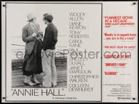 9b184 ANNIE HALL British quad 1977 full-length Woody Allen & Diane Keaton in a nervous romance!