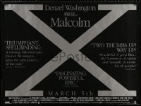 9b204 MALCOLM X advance British quad 1993 directed by Spike Lee, Denzel Washington!