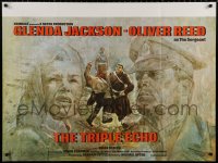 9b213 TRIPLE ECHO British quad 1975 Glenda Jackson, Oliver Reed, art by M. Piotrowski!