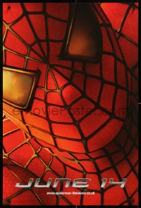9b219 SPIDER-MAN English double crown 2002 Tobey Maguire super close-up, Sam Raimi, Marvel Comics!