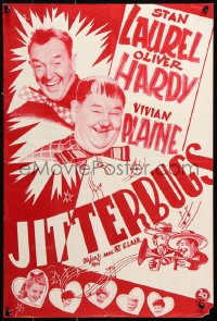 9b042 JITTERBUGS Finnish R1950s Stan Laurel & Oliver Hardy, completely different art and top cast!