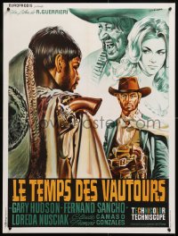 9b615 10,000 FOR A MASSACRE French 24x31 1967 cool Renato Casaro spaghetti western art of Django!