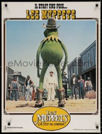 9b676 MUPPETS GO HOLLYWOOD western parody style French 23x31 1980 Jim Henson, completely different!