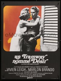 9b691 STREETCAR NAMED DESIRE French 23x31 R1970s Marlon Brando, Vivien Leigh, Elia Kazan classic!