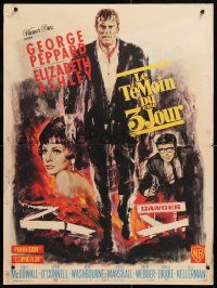 9b695 THIRD DAY French 23x31 1966 George Peppard, Elizabeth Ashley, the deadliest manhunt of all!