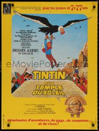 9b698 TINTIN & THE TEMPLE OF THE SUN French 23x30 1969 Eddie Lateste's Tintin et le temple du soleil