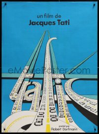 9b699 TRAFFIC French 23x31 1971 great artwork of title as congested highways!