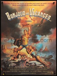 9b756 NATIONAL LAMPOON'S VACATION French 15x21 1983 art of Chevy Chase, Brinkley & D'Angelo by Vallejo!
