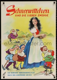 9b060 SNOW WHITE German 1955 Schneewittchen und die sieben Zwerge, Karnath art of her and dwarves!