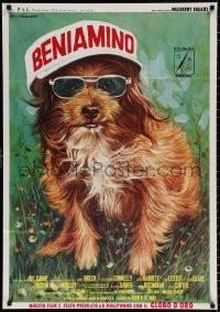 9b782 BENJI Italian 1sh 1975 Joe Camp classic dog movie, different art of the dog wearing hat!