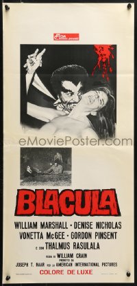 9b804 BLACULA Italian locandina 1973 black vampire William Marshall is deadlier than Dracula!
