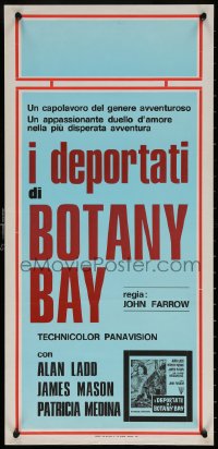 9b808 BOTANY BAY Italian locandina R1979 James Mason, Alan Ladd & Patricia Medina, different!