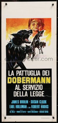 9b826 DOBERMAN PATROL Italian locandina 1976 James Brolin, Susan Clark, killer Doberman Pincer dogs!