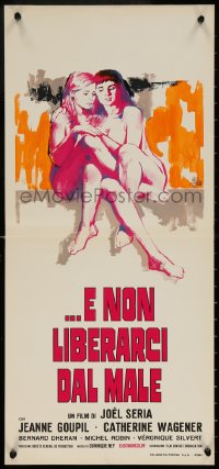 9b829 DON'T DELIVER US FROM EVIL Italian locandina 1973 Symeoni art of naked bad girls Goupil & Wagener!