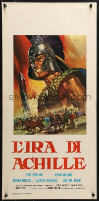 9b840 FURY OF ACHILLES Italian locandina R1978 L'ira di Achille, cool sword & sandal art!