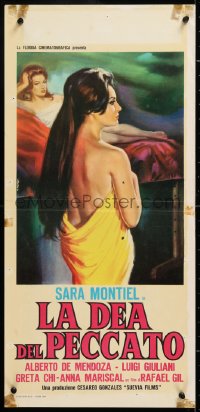 9b863 LA REINA DEL CHANTECLER Italian locandina 1964 great Casaro artwork of sexy Sara Montiel!