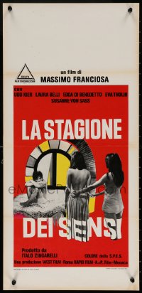 9b864 LA STAGIONE DEI SENSI Italian locandina 1969 written by Dario Argento, different!