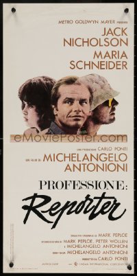 9b883 PASSENGER Italian locandina 1975 Michelangelo Antonioni, Jack Nicholson & Maria Schneider!